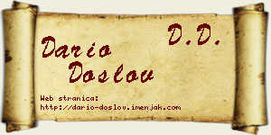 Dario Došlov vizit kartica